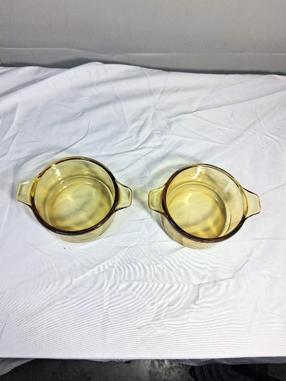 Set Of 2 Mexico Forte Crisa 13 Oz. Pyr-O-Rey Amber Small Casserole Baking Dishes